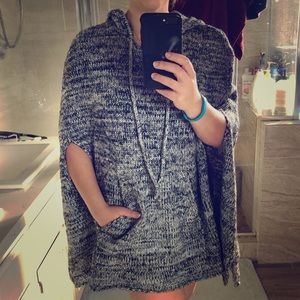 Express Heather Gray Poncho